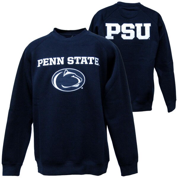 navy crew neck sweatshirt with Penn State & Athletic Logo on front, PSU on back